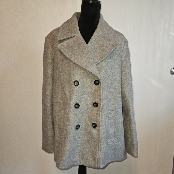 Old Navy Jackets & Blazers - Women's Old Navy Gray Winter Pea Coat - Size XXL